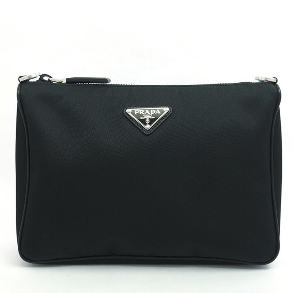 Prada Triangle Logo Tessuto Saffiano Shoulder Bag